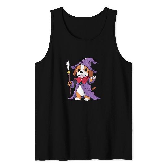 Beagle Pet Wizard Funny Dog Magic 2 Tank Tops