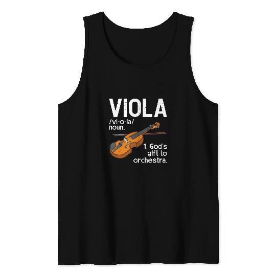 Funny Violin Viola Player Orchestra Band Violist Jazz Music Lover Tank Tops