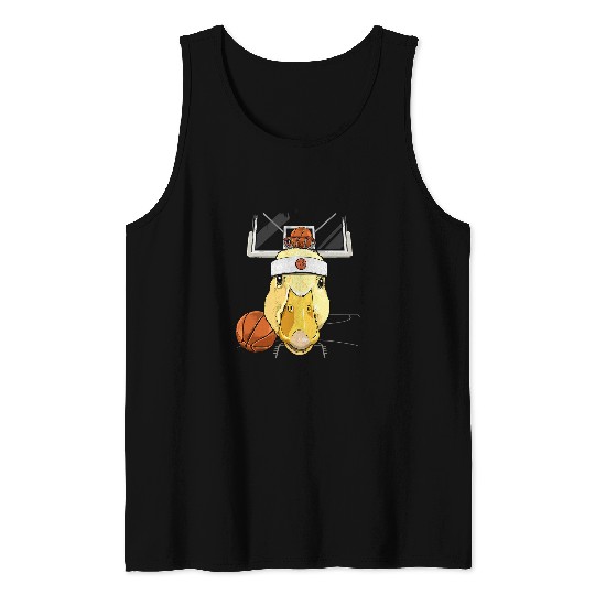 Funny Basketball Duck Gift Basketball Lover Duck Basketball Duck Lovers Basketball Player 409 Tank Tops