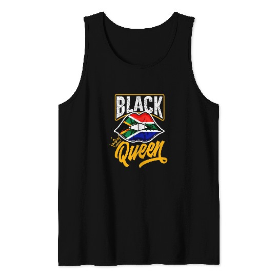 Black Queen Melanin African American Woman Tank Tops