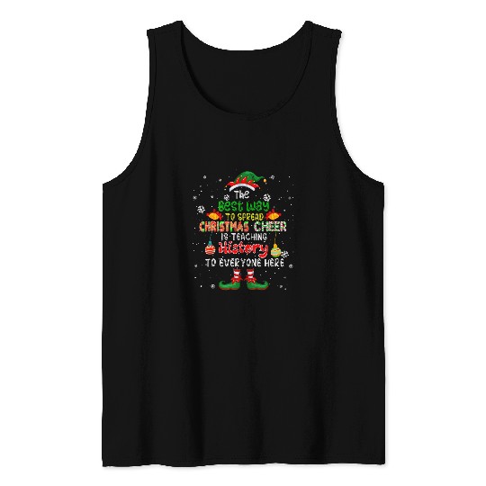 Christmas History Teacher Teaching History Xmas Tank Tops