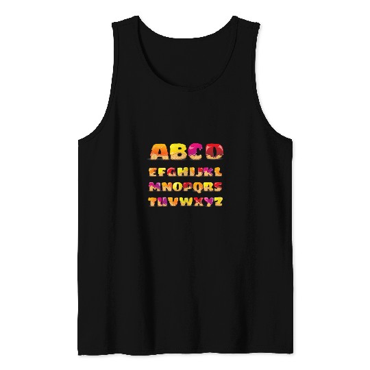 Funny Alphabet ABCs Sweet Learning Kindergarten Teacher Tank Tops