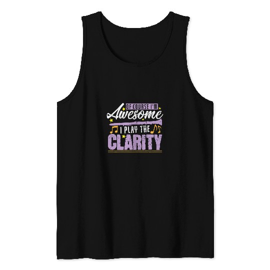 Funny Clarinet Clear Clarinet Tank Tops