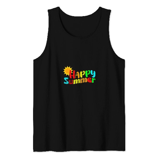 happy last day of school teacher student hello summer Tank Tops