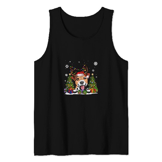 Jack Russell Pet Dog lovers Cute Jack Russell Daniel Ugly Christmas Sweater Tank Tops