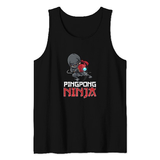 Sport Ping Pong Pingpong Ninja Table Tennis Pingpong Player Tank Tops