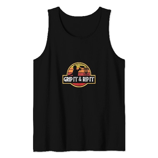 Sport DiscGolf Frolf Grip It And Rip It Frisbee Sport Tank Tops