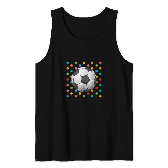 Sport Soccer Dot Day Polka Dots Soccer Kids Boys Girls Youths Tank Tops