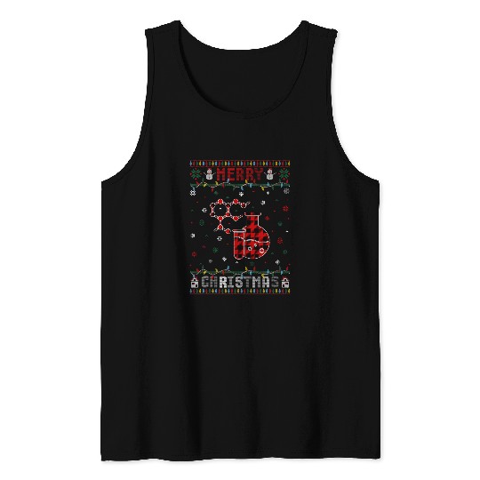 Funny xmass Lighting Chemistry Ugly Christmas Sweater Tank Tops