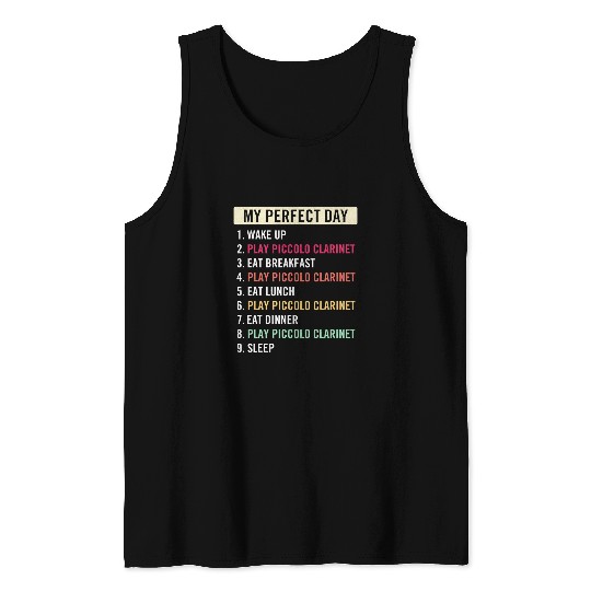 Funny Clarinet Piccolo Clarinet Musical Instrument Quotes Tank Tops
