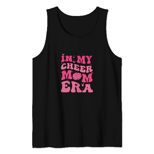 Sport American Football in my cheer mom era cheerleading football mom women life Tank Tops
