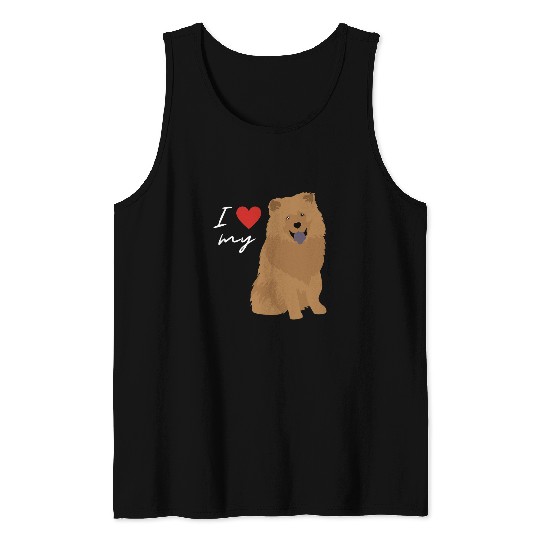 Chow Chow Pet I Love My Cinnamon Chow Chow Tank Tops
