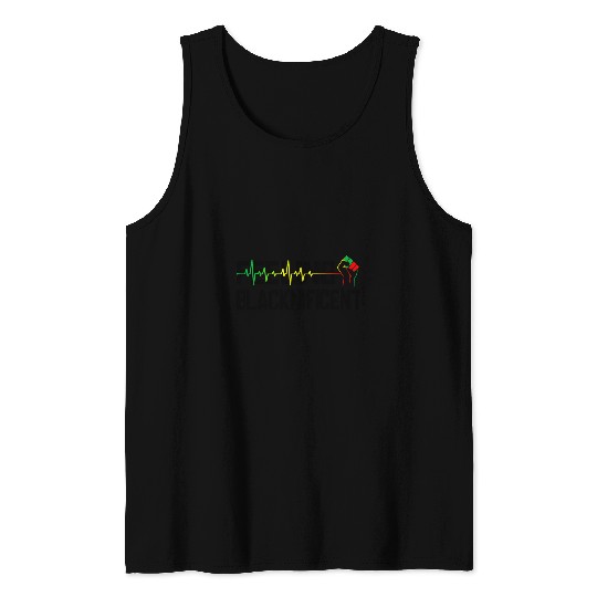 black power fist feeling blacknificent heartbeat Tank Tops