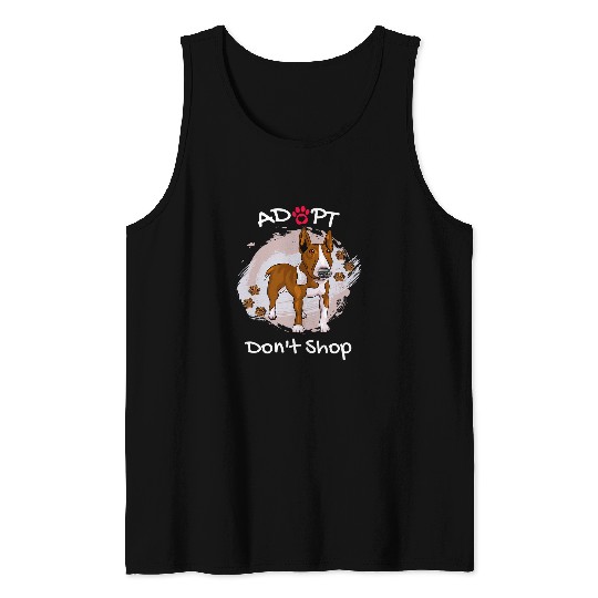 Bull Terrier Pet Cute Bull Terrier Dog Adopt Dont Shop Puppy Paws Art Tank Tops