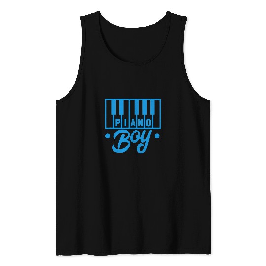 Funny Piano Music Keyboard Piano Boy Apparel Pianist Tank Tops