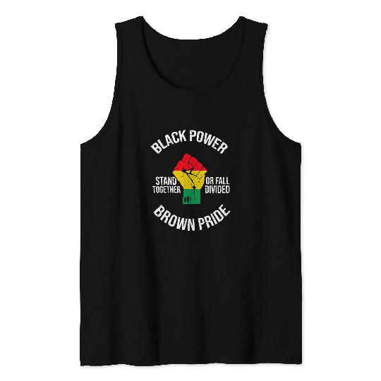 black power brown pride melanin black history month Tank Tops