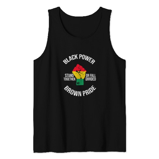 black power brown pride melanin black history month Tank Tops