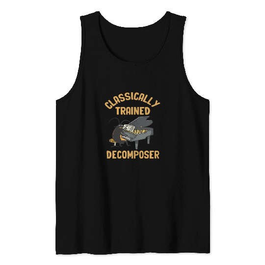 Funny Piano Music Classically Trained Decomposer Cockroach Playing Piano music Tank Tops