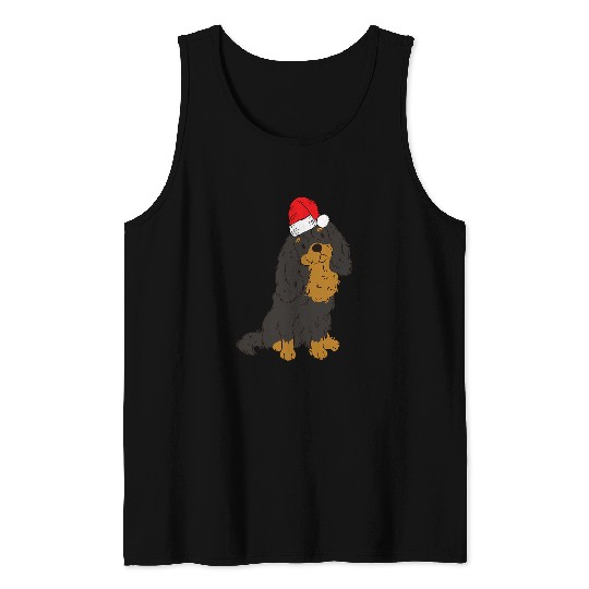 Cavalier Pet Santa Cavalier King Charles Spaniel Christmas Dog Holiday Tank Tops