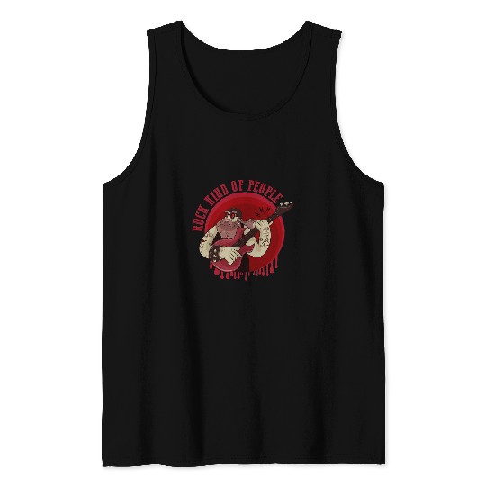 Funny Guitar Retro 80s Rock N Roll Music Festival Fan Guitar Player Tank Tops