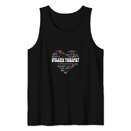 Cute Dyslexia Therapist Appreciation Week back to school Tank Tops