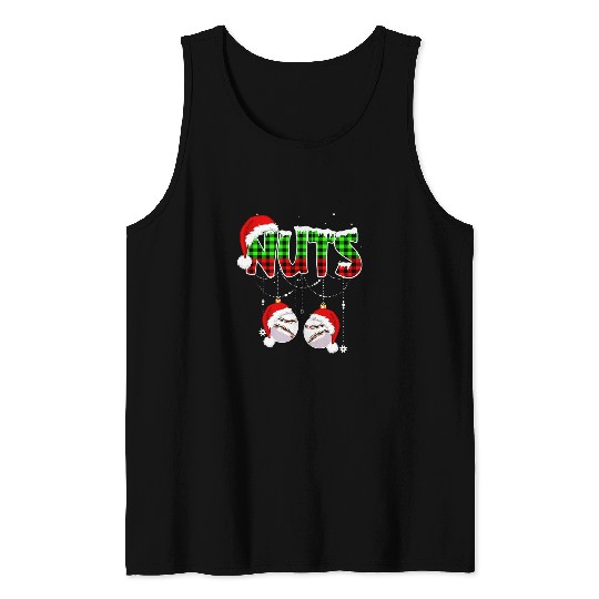 Sport Baseball Nuts Baseball Softball Chestnuts Couples Funny Christmas Tank Tops