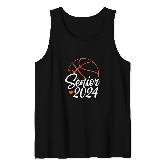 Sport Basketball Graduation Senior Class 2024 Graduate Basketball Player Boys Tank Tops