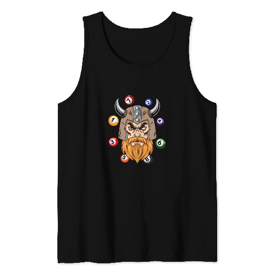 Sport Billiard Odin Pool Player Berserker Viking Billiard Tank Tops