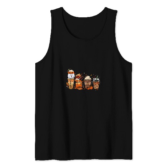 Bichon Pet Frise Cute Bichon Frise Halloween Coffee Pumpkin Spice Late Iced Tank Tops