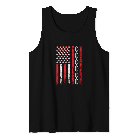 Sport American Football American Sports Flag Christmas Rugby Athletic Football Tank Tops