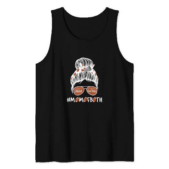Sport American Football Cheer Football Cheerleading Mom Of Both Messy Tank Tops