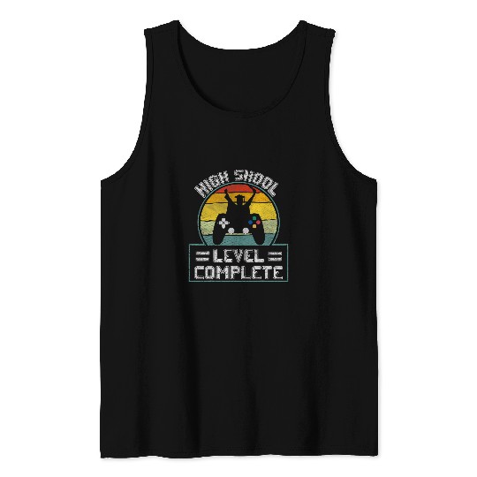 High school Level Complete Gamer Graduation Video Gamer Tank Tops