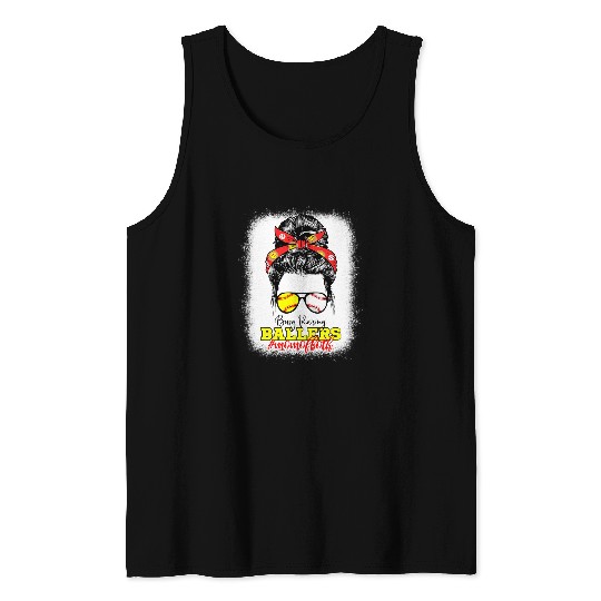 Sport Baseball Mom Of Both Baseball Softball Busy Raising Mothers Day Tank Tops