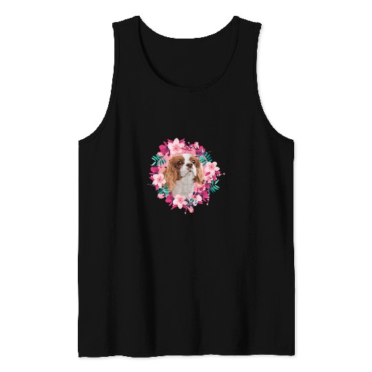 Cavalier Pet Nostalgia Summer Cavalier King Charles Spaniel Tank Tops