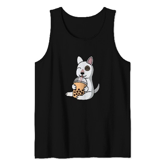 Bull Terrier Pet Boba Bubble Milk Tea English Bull Terrier Dog 0 Tank Tops
