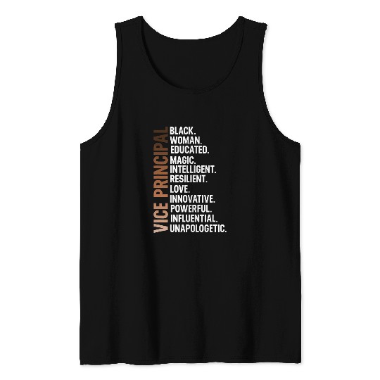 I Am A Black Vice Principal Afro Woman Black History Month Tank Tops