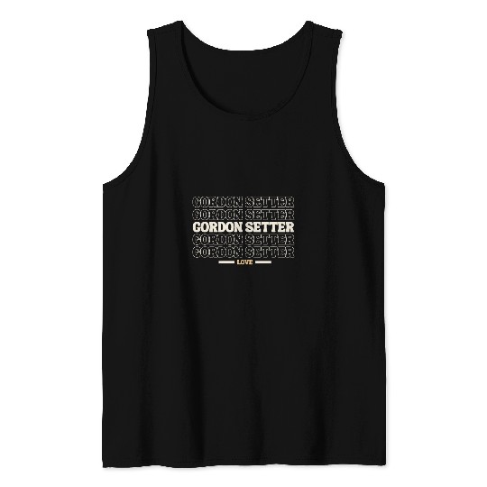 Gordon Setter Pet vintages Gordon Setter multi line Tank Tops