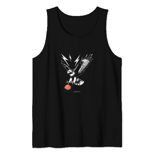 Sport Basketball HAWK PLAYING BASKETBALL WITH LIGHTNING BOLTS Tank Tops