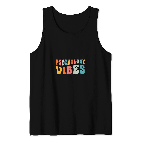 Psychology Vibes Groovy University Psychology Student Tank Tops
