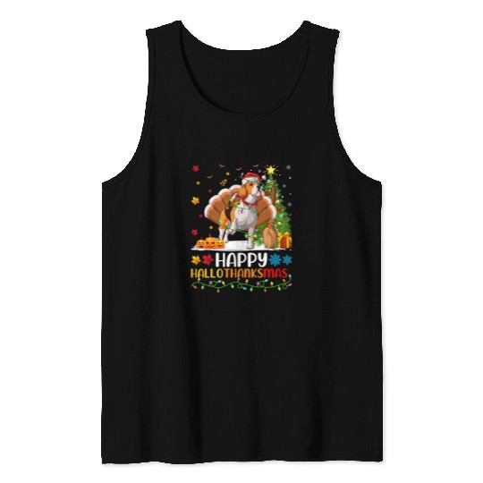 Beagle Pet Lover Funny Happy Beagle HelloThanksMas Tank Tops