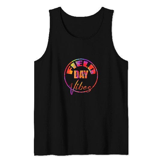 School Field Day Vibes Tie Dye Outdoor Playground Trip Tank Tops