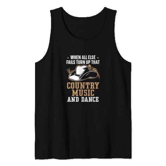Funny Guitar Country Music And Dance Musician Western Guitar Player Guitarist Tank Tops