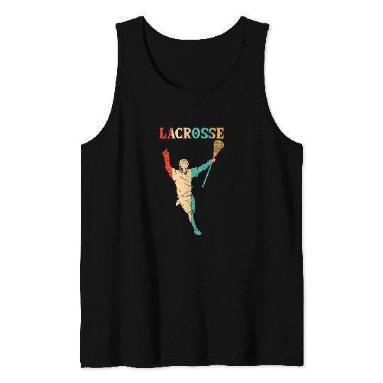 Sport Lacrosse Gift Retro Fan Mom Goalie Lax Legend Professional Lacrosse Tank Tops