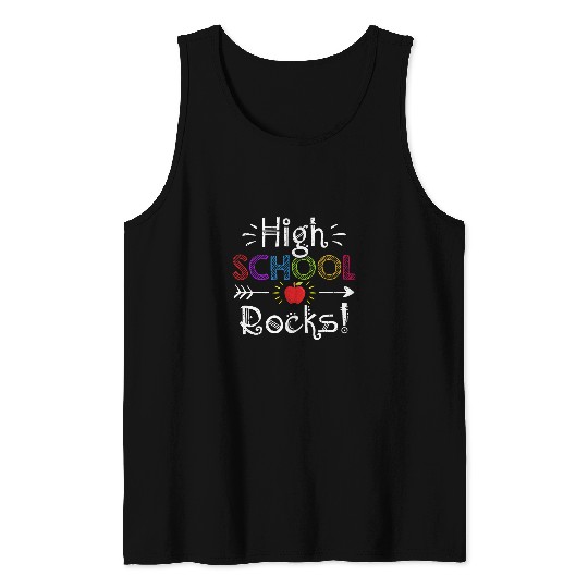 High School Rocks Teacher Student Funny Back To School Tank Tops