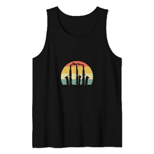 Funny Saxophone vintages Saxophone Concert Goer Tank Tops