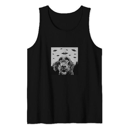 Labradoodle Pet Alien UFO Funny Labradoodle Dog Lover Men Women Kids Tank Tops