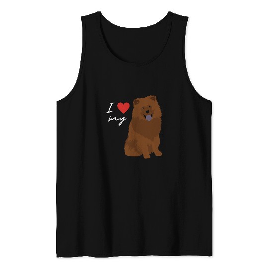 Chow Chow Pet I Love My Red Chow Chow Tank Tops