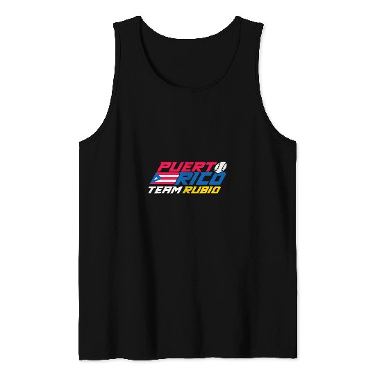Sport Baseball Puerto Rico Team Rubio Baseball Flag Tank Tops