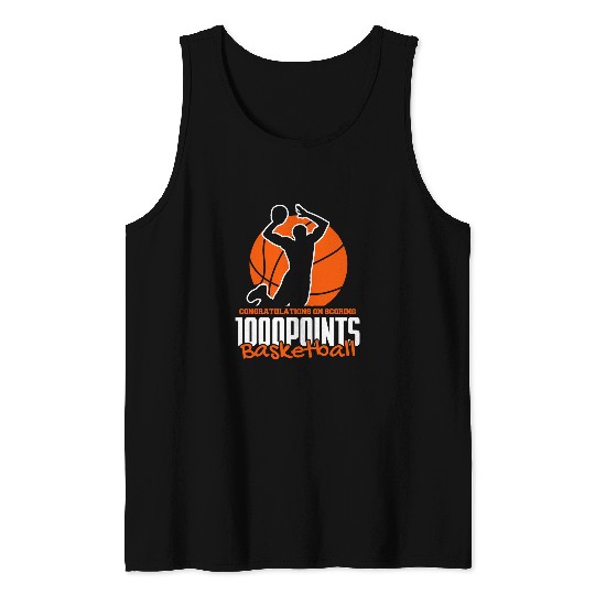 Sport Basketball 1000 Points Basketball Scorer High School Basketball Player 10 Tank Tops