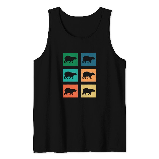 capybaras Mammal wild animal forest creature wilderness nature Tank Tops